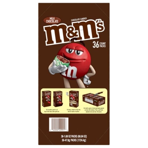 M&M's® Peanut Milk Chocolate Candies 1.74 oz. - 48/Pack